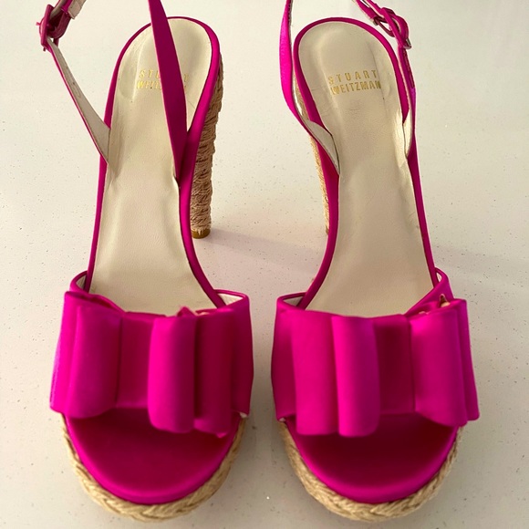 Fuchsia Pink Summer Pumps - Picture 1 of 11
